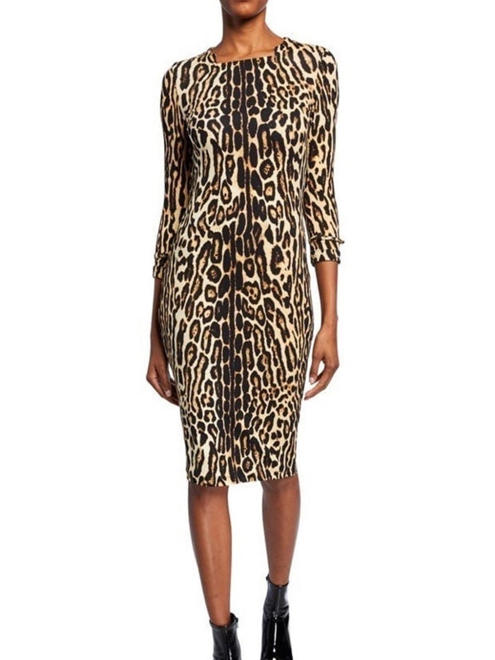 Burberry Stretch Jersey Leopard Print Dress — Size 36 IT (US 2)